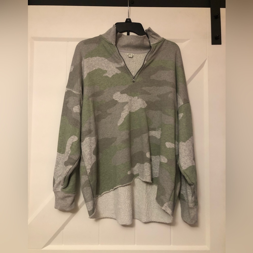 Aerie Sunday camo quarter zip